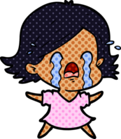 cartoon woman crying png