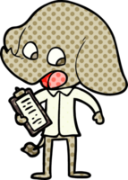 schattige cartoon olifant png