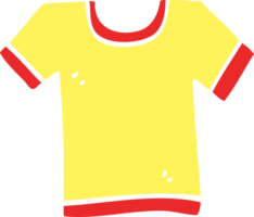 flaches Farbillustrationskarikatur-T-Shirt png