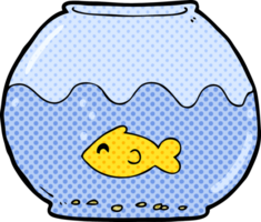 desenho animado peixe dentro tigela png
