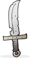 mano disegnato cartone animato coltello png