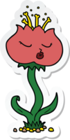 sticker of a cute cartoon flower png
