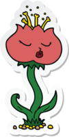 adesivo de uma linda flor de desenho animado png