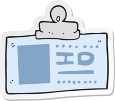 sticker of a cartoon ID badge png