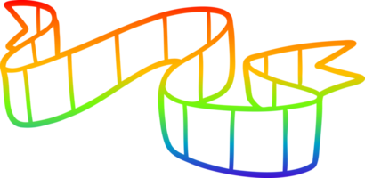 arc en ciel pente ligne dessin de une dessin animé décoratif faire défiler png