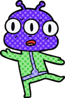 cartoon three eyed alien png