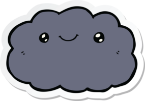 sticker of a cartoon cloud png