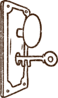 Door Lock Charcoal Drawing png