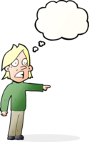 cartoon surprised man with thought bubble png