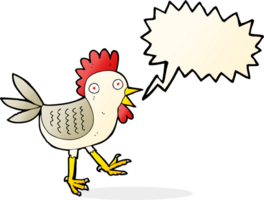 funny cartoon chicken with speech bubble png