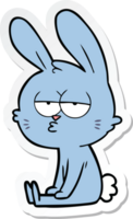 sticker of a cute cartoon rabbit png