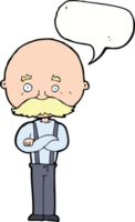 cartoon grandfather with speech bubble png