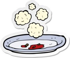 sticker of a cartoon empty plate png