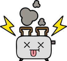 cute cartoon of a of a toaster png