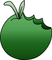 gradient shaded quirky cartoon apple png