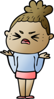 cartoon angry woman png