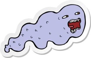 pegatina de un fantasma de dibujos animados png