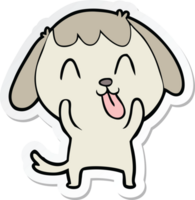 autocollant d'un chien de dessin animé mignon png