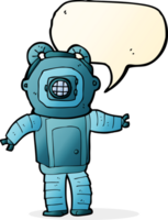 cartoon deep sea diver  with speech bubble png