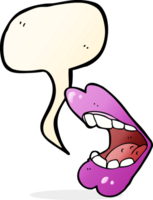 cartoon halloween mouth with speech bubble png