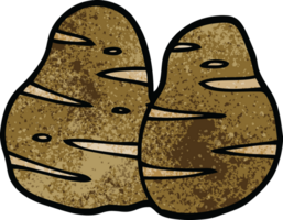 pommes de terre de griffonnage de dessin animé png