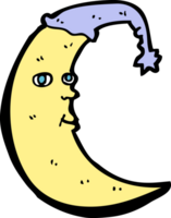 cartone animato luna assonnata png