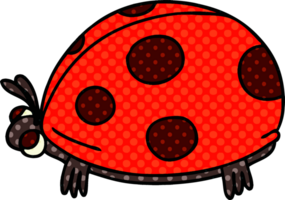 comic book style quirky cartoon ladybird png