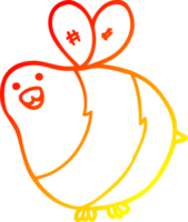 chaud pente ligne dessin de une dessin animé abeille png