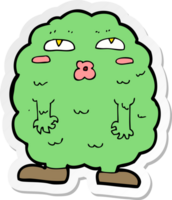 sticker of a funny cartoon monster png