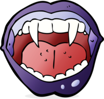 bouche de vampire de dessin animé png