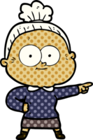 cartoon happy old woman png