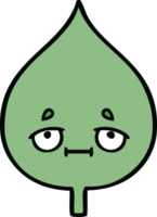 cute cartoon of a expressional leaf png