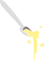 flat color illustration of spoonful png