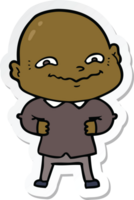 sticker of a cartoon creepy guy png