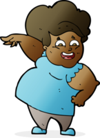 mujer con sobrepeso de dibujos animados png