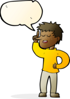 cartoon man with idea with speech bubble png