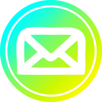 enveloppe lettre circulaire icône avec cool pente terminer png