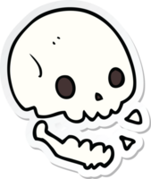 sticker of a cartoon spooky skull png