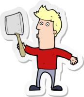 sticker of a cartoon man cooking png