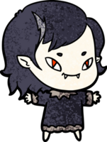 cartone animato amichevole vampiro ragazza png