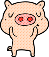 cochon de contenu de dessin animé png