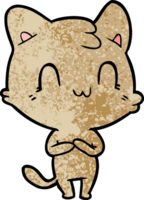 chat heureux de dessin animé png