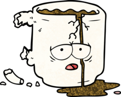 Cartoon kaputter Becher png