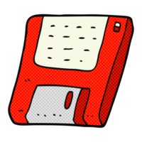 hand drawn cartoon old computer disk png