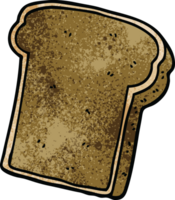 cartoon doodle slice of bread png