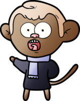 cartoon shocked monkey png