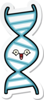 sticker of a cute cartoon DNA strand png