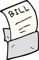 cartoon doodle debt bill png