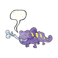 hand speech bubble textured cartoon chameleon png