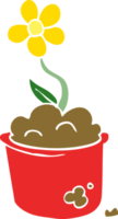 vaso de flores de desenho animado png